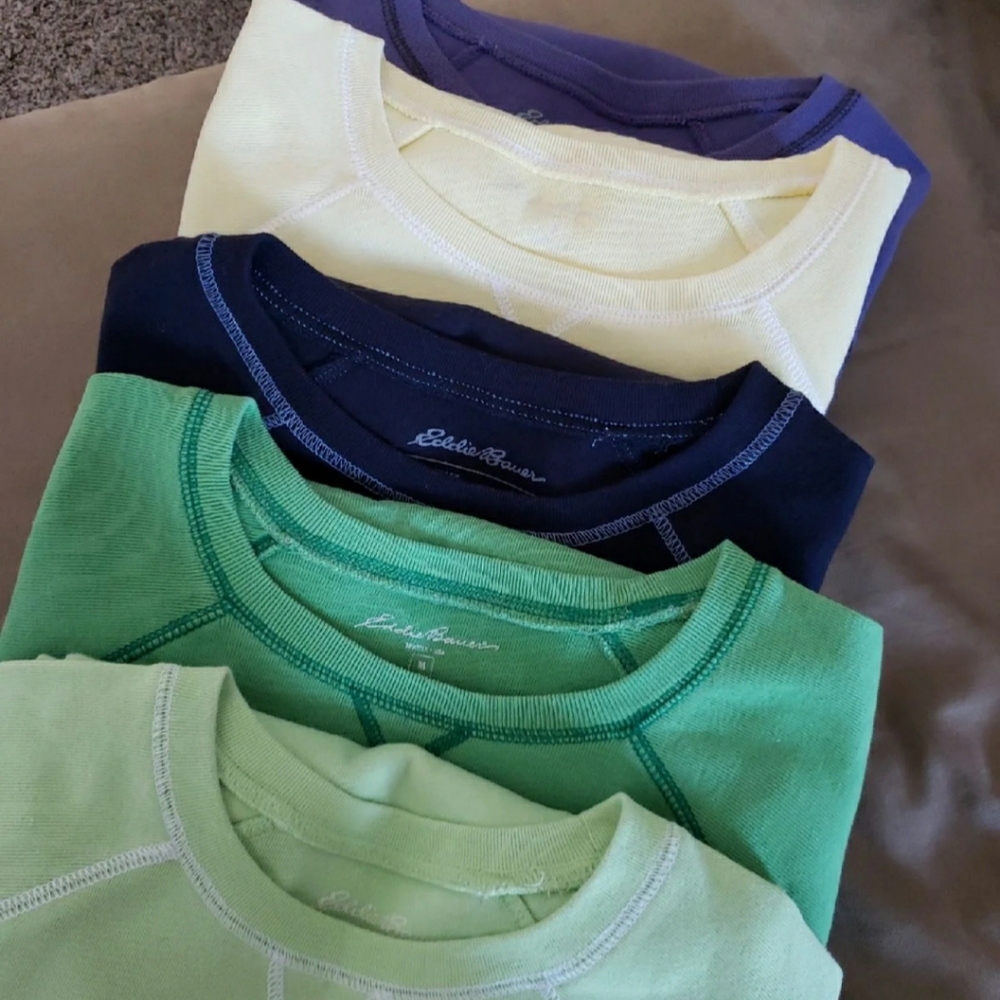 2 Eddie Bauer Lightweight Sweatshirts Size M